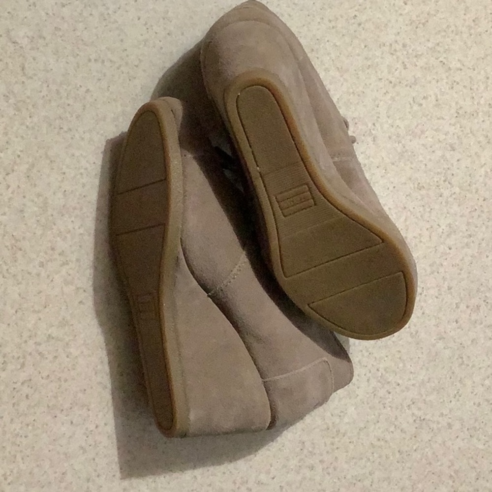NEW TOMS Kids Women’s Girls Desert Wedge Bootie Taupe Suede US 5 - Picture 3 of 4